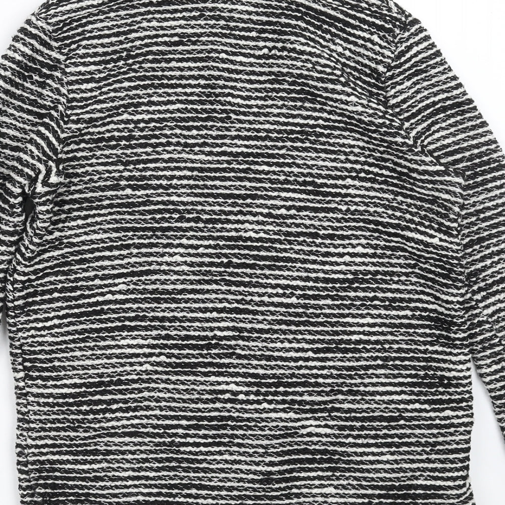 H&M Womens Black Striped  Cardigan Jumper Size S