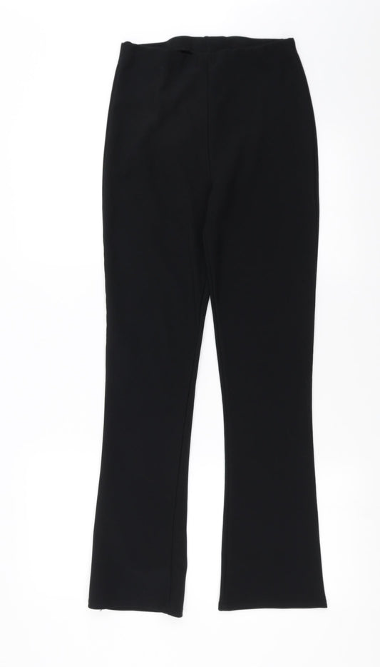 Womens UK Size 8 Preworn Regular Fit  Black Trousers