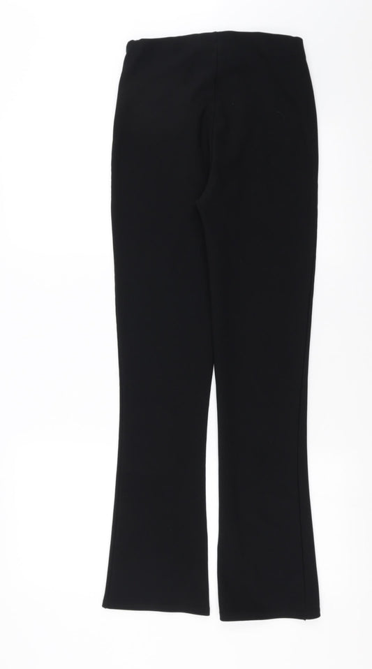 Womens UK Size 8 Preworn Regular Fit  Black Trousers