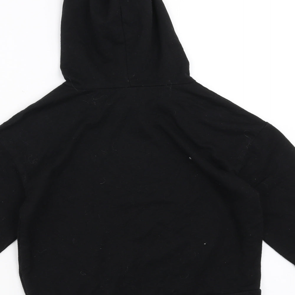 SheIn Girls Black   Pullover Hoodie Size 8 Years  - sorry im late i didnt want to come