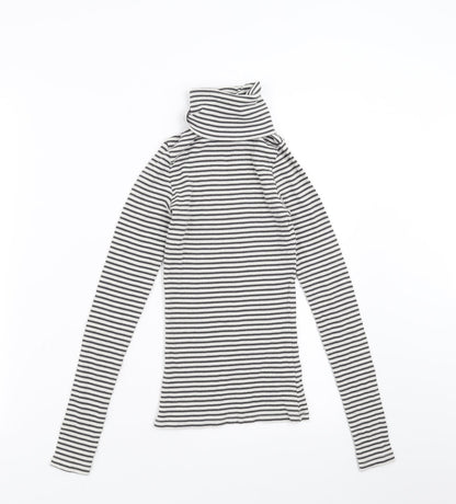 New Look Womens Grey Striped  Pullover Jumper Size 6