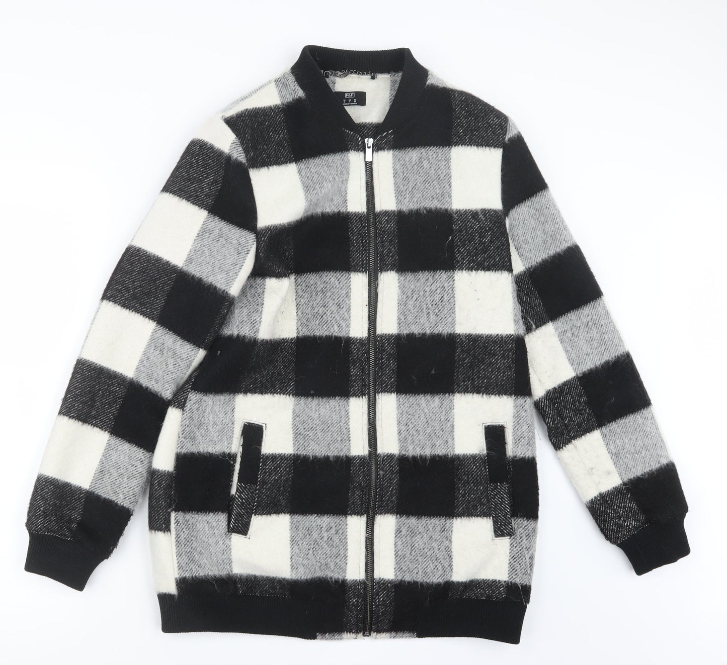 F&F Womens Black Check  Jacket  Size 10