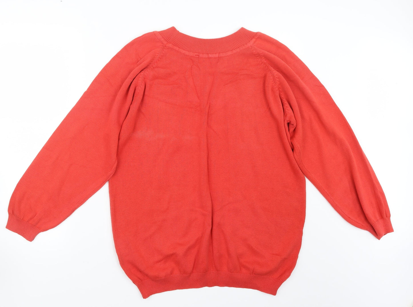 Cottage Knitwear Womens Red  Knit Pullover Jumper Size L