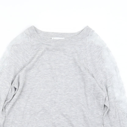 Warehouse Womens Grey  Knit Pullover Jumper Size 10