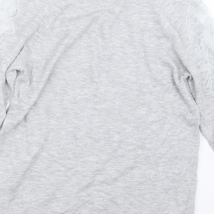 Warehouse Womens Grey  Knit Pullover Jumper Size 10