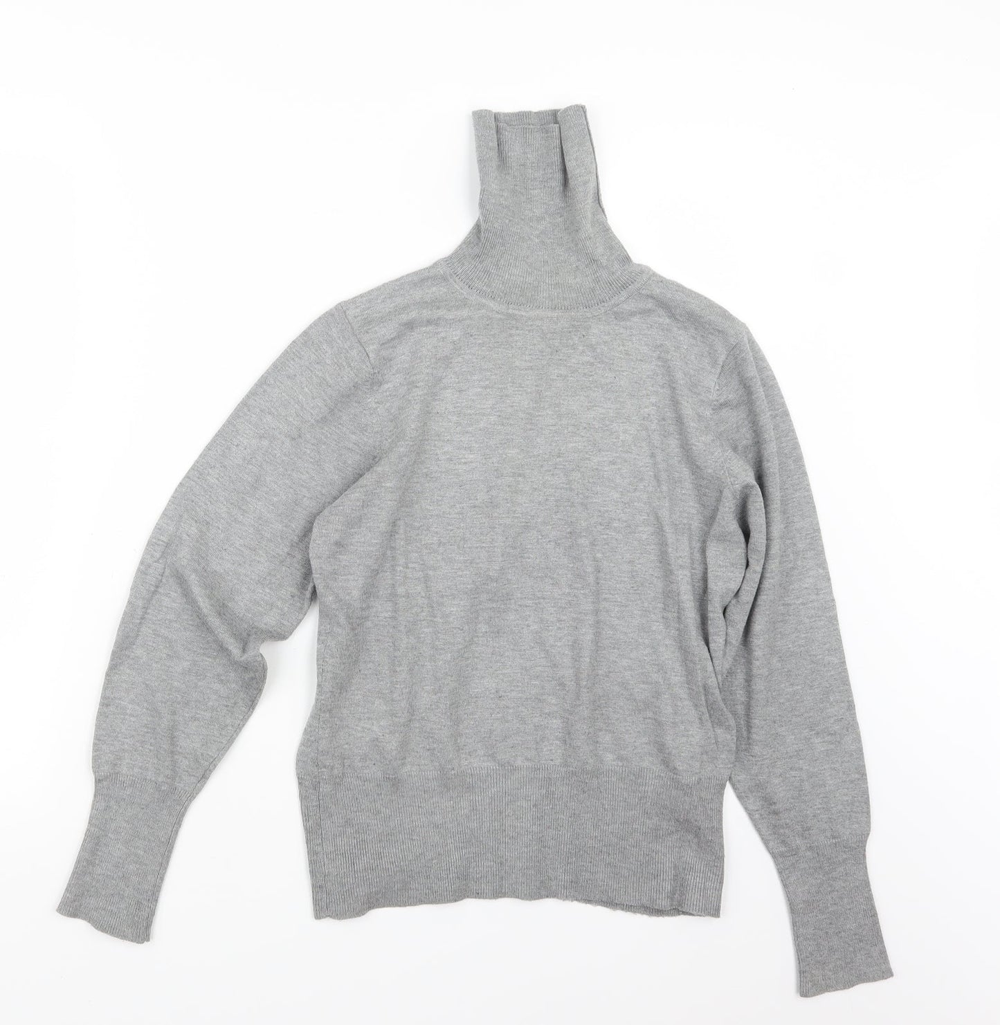 Mia Moda Womens Grey  Knit Pullover Jumper Size S