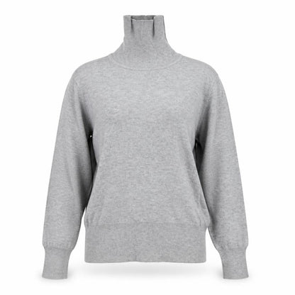 Mia Moda Womens Grey  Knit Pullover Jumper Size S