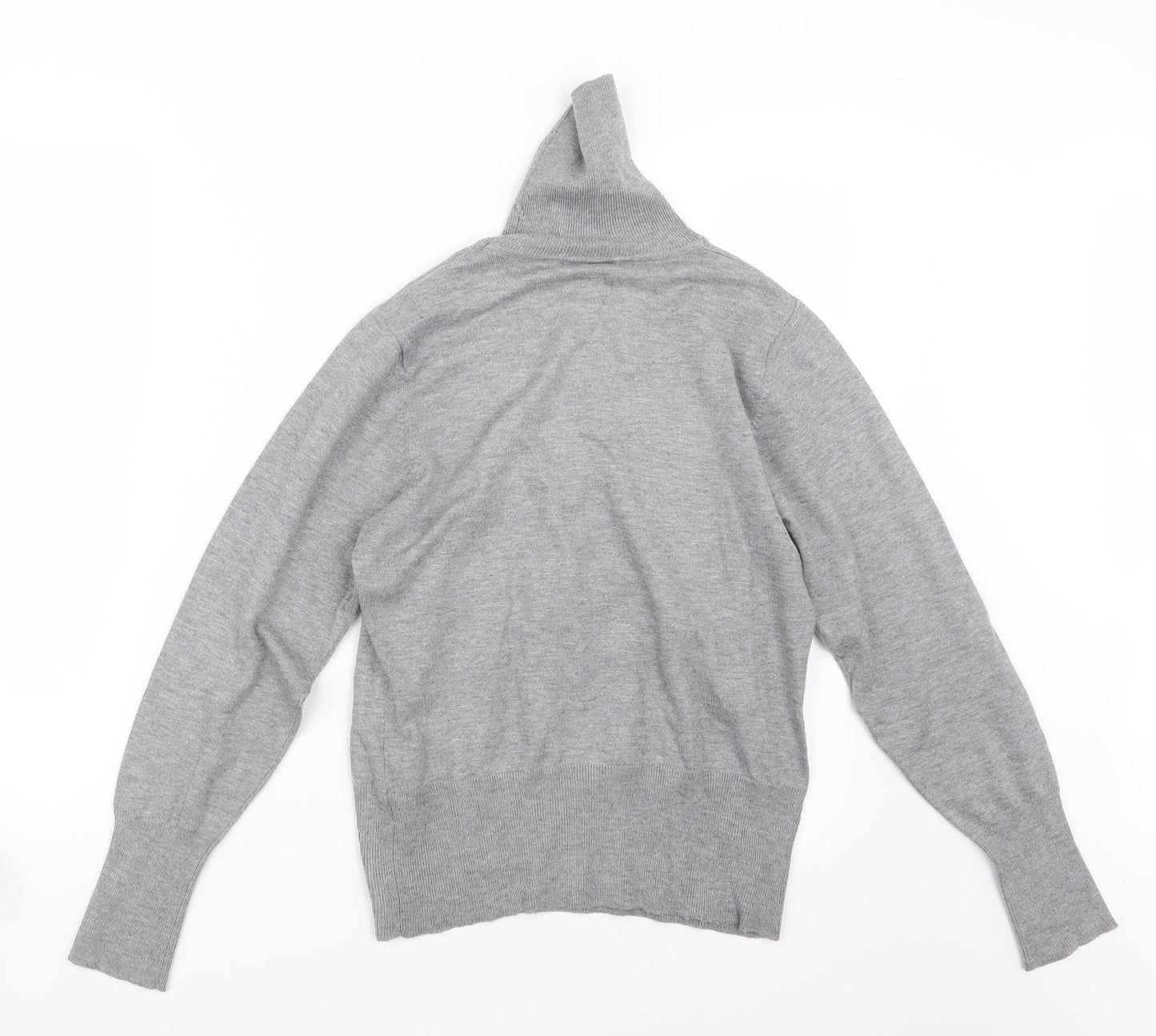 Mia Moda Womens Grey  Knit Pullover Jumper Size S