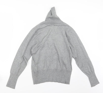 Mia Moda Womens Grey  Knit Pullover Jumper Size S