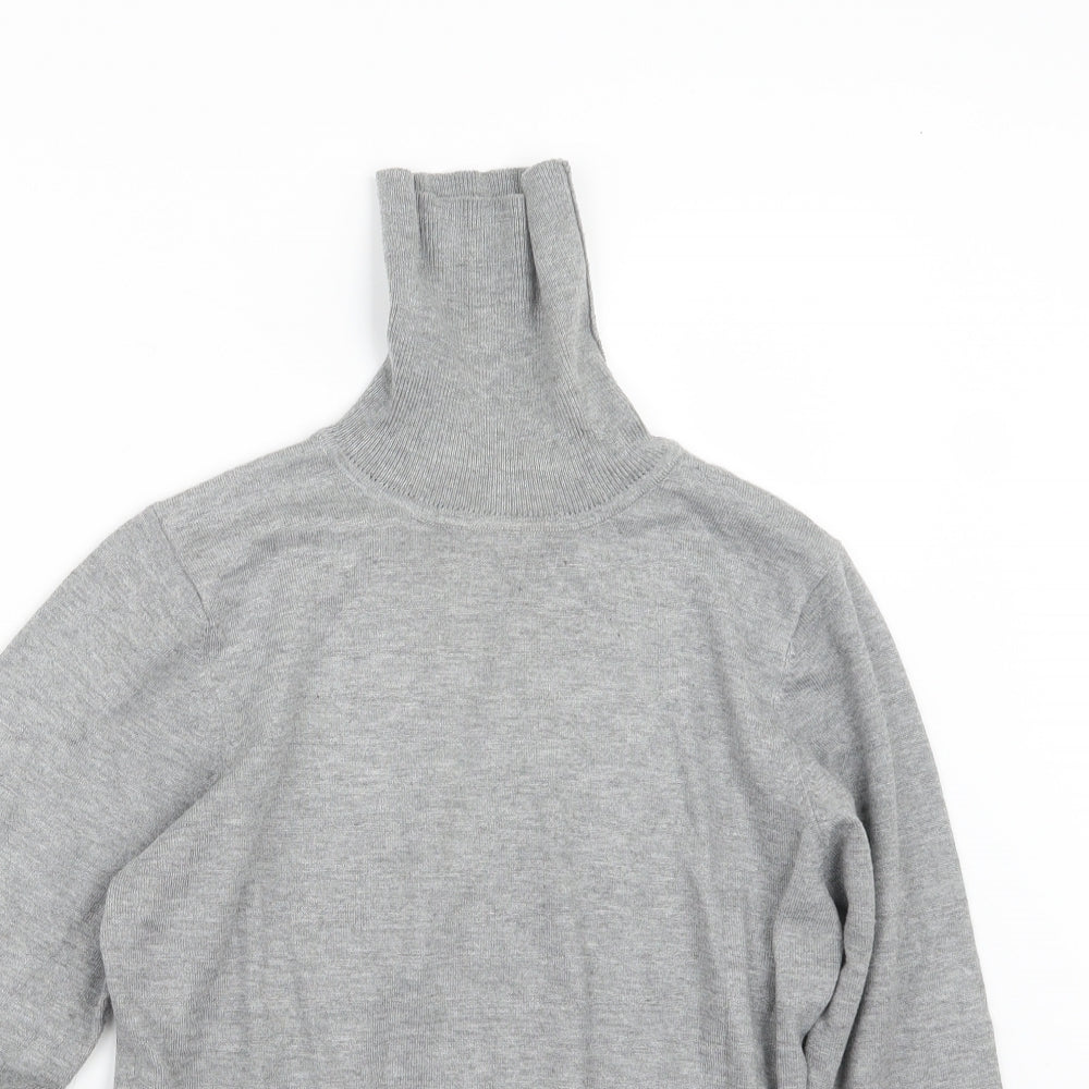 Mia Moda Womens Grey  Knit Pullover Jumper Size S