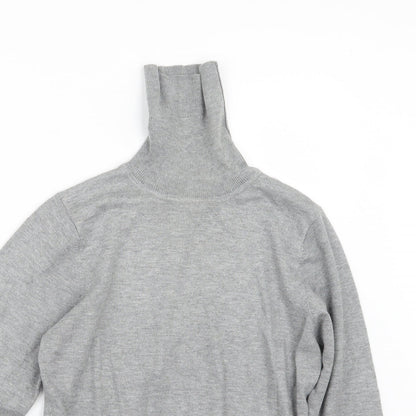 Mia Moda Womens Grey  Knit Pullover Jumper Size S