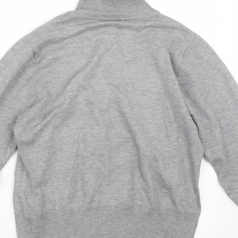 Mia Moda Womens Grey  Knit Pullover Jumper Size S