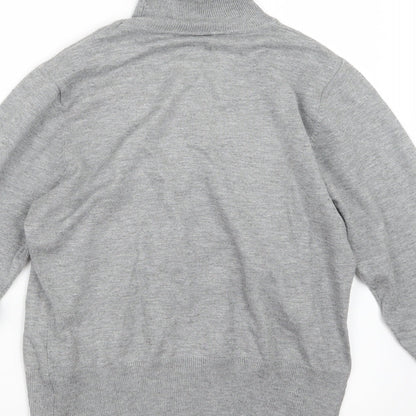 Mia Moda Womens Grey  Knit Pullover Jumper Size S