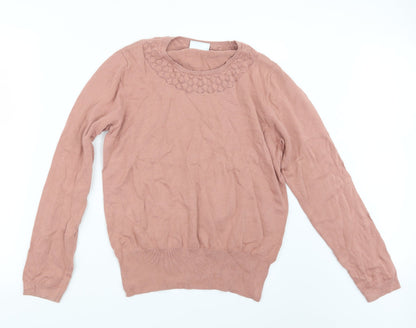 COSTWOLD COLLECTIONS Womens Pink  Knit Pullover Jumper Size M