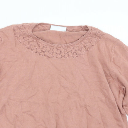 COSTWOLD COLLECTIONS Womens Pink  Knit Pullover Jumper Size M