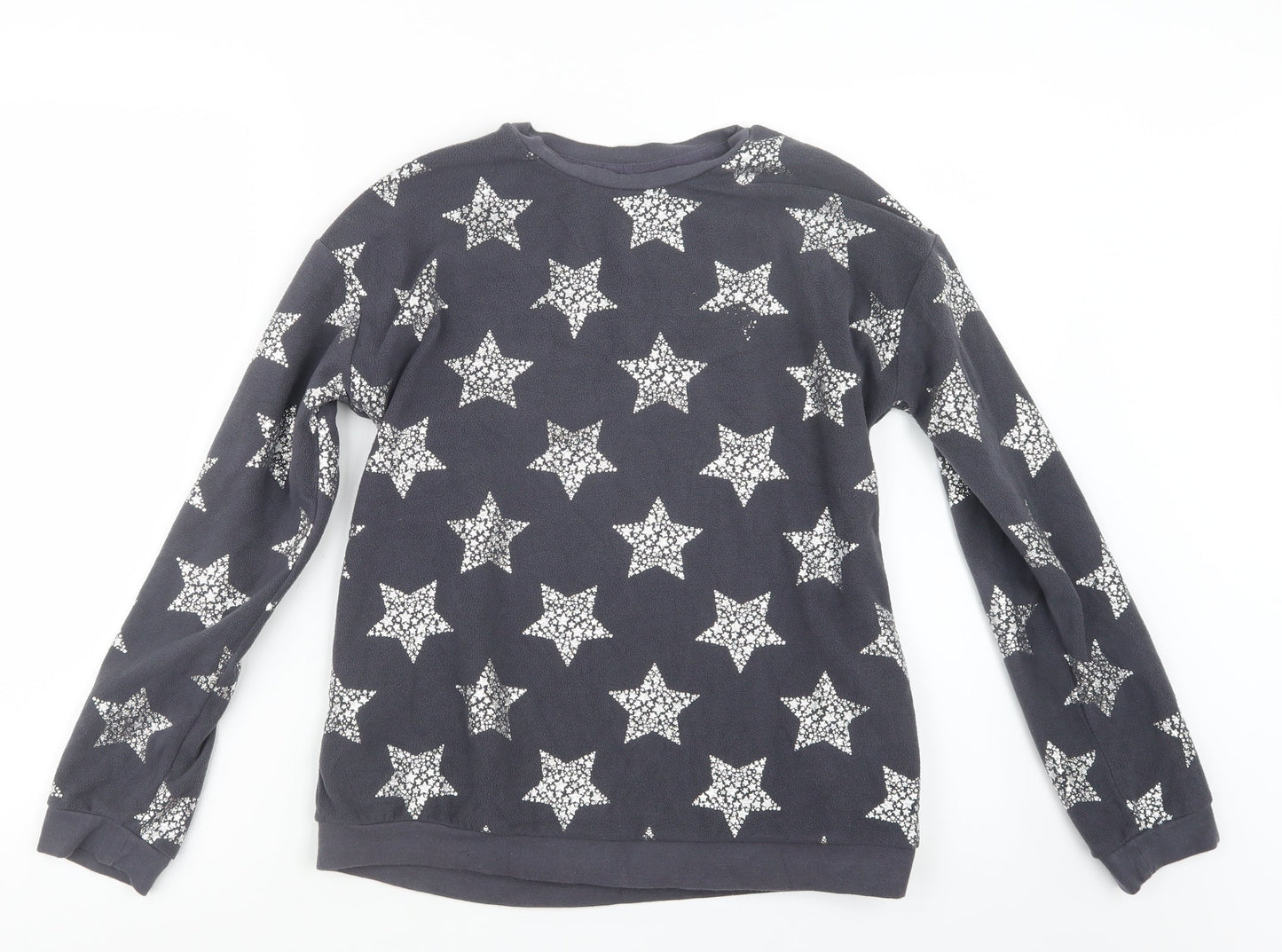 George Girls Grey Geometric  Top Pyjama Top Size 13-14 Years  - Stars