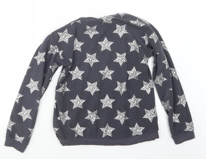 George Girls Grey Geometric  Top Pyjama Top Size 13-14 Years  - Stars