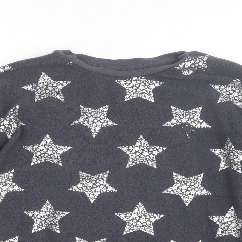 George Girls Grey Geometric  Top Pyjama Top Size 13-14 Years  - Stars