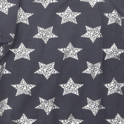 George Girls Grey Geometric  Top Pyjama Top Size 13-14 Years  - Stars