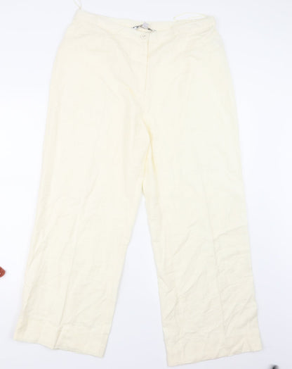 Joanna Hope Womens Ivory   Trousers  Size 14 L26 in