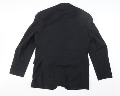 Tessuto Mens Black   Jacket Suit Jacket Size 40