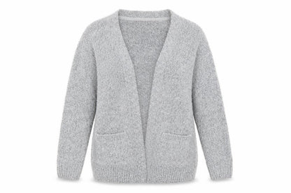Isle Womens Grey  Knit Cardigan Jumper Size 10