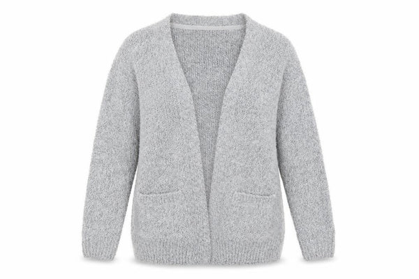 Isle Womens Grey  Knit Cardigan Jumper Size 10