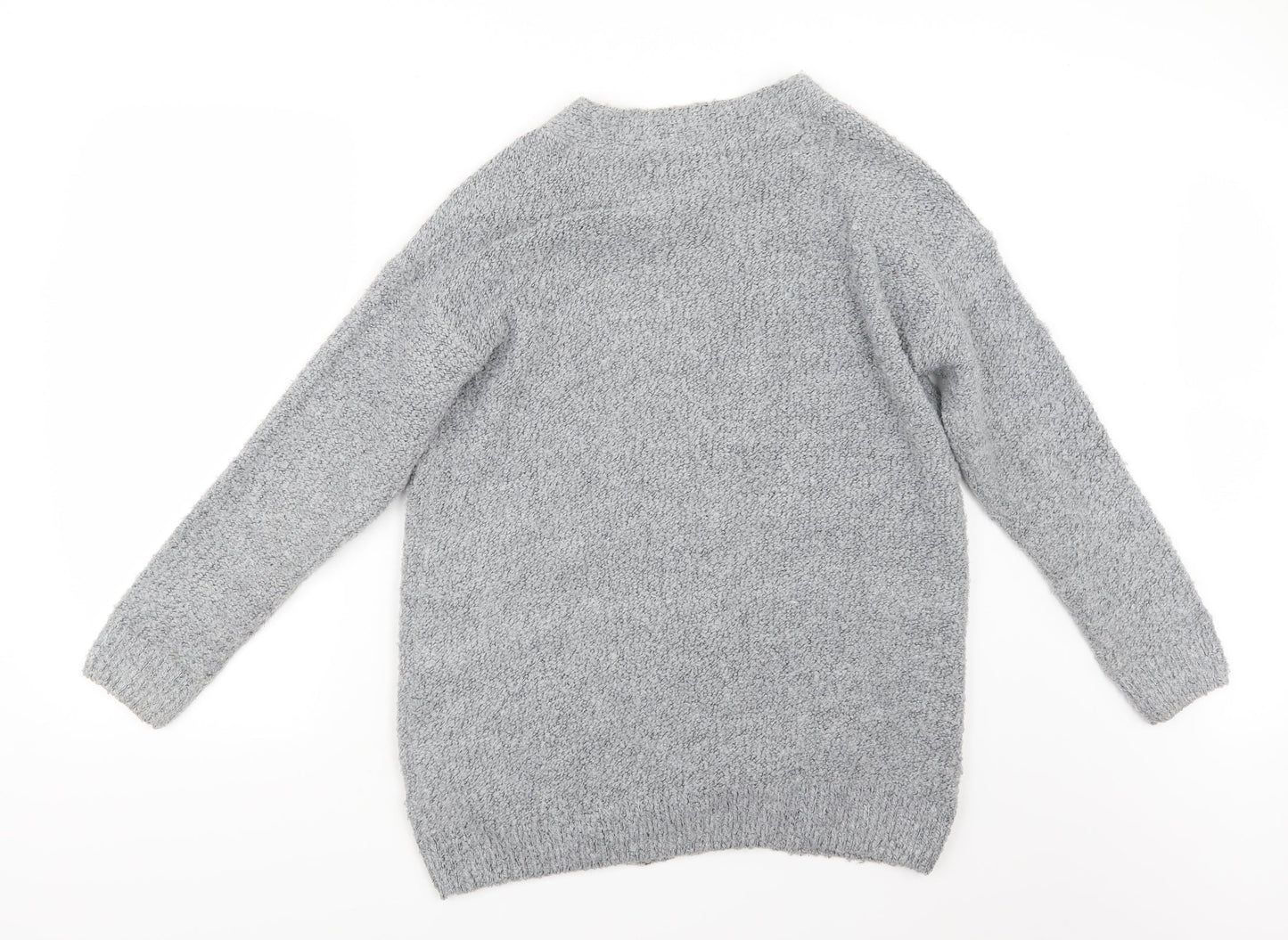 Isle Womens Grey  Knit Cardigan Jumper Size 10