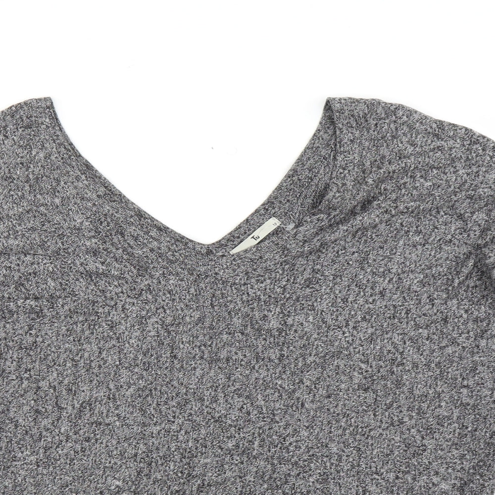 TU Womens Grey   Basic Blouse Size 12