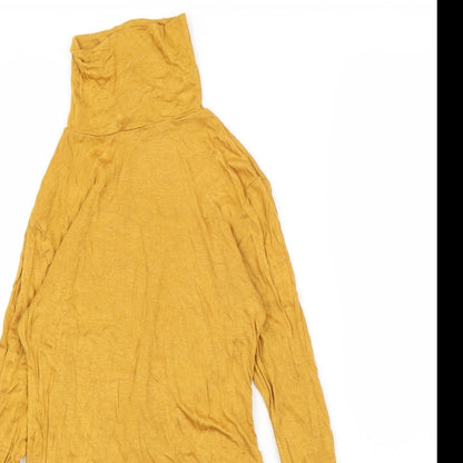 Active Basic Womens Yellow  Rayon Basic T-Shirt Size S