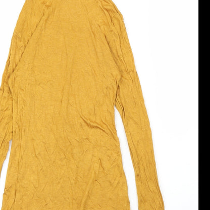 Active Basic Womens Yellow  Rayon Basic T-Shirt Size S