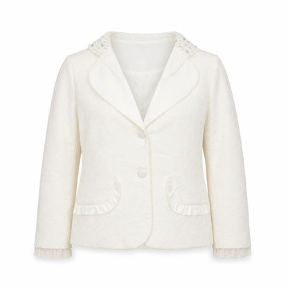 HEINE Womens Ivory Floral  Cardigan Jumper Size 14