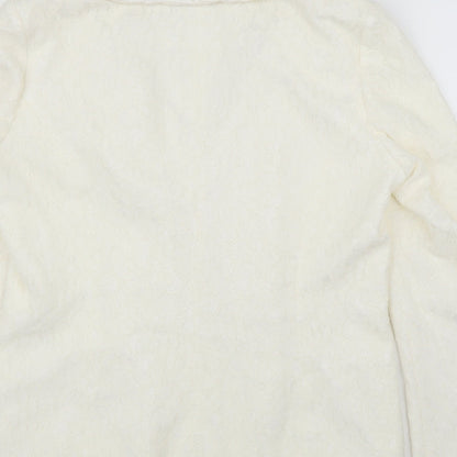 HEINE Womens Ivory Floral  Cardigan Jumper Size 14