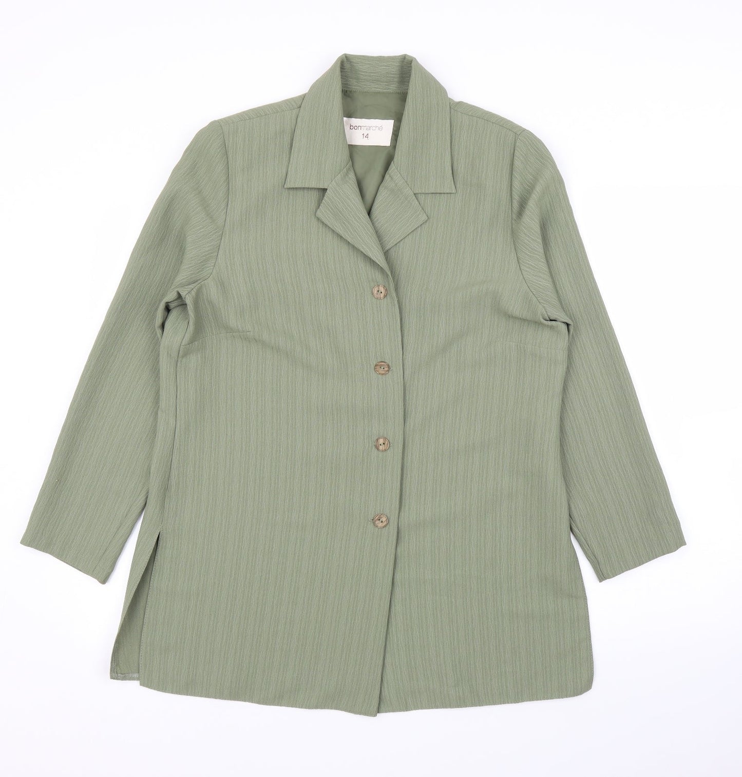 Womens UK Size 14 Bonmarché Green Basic Blouse