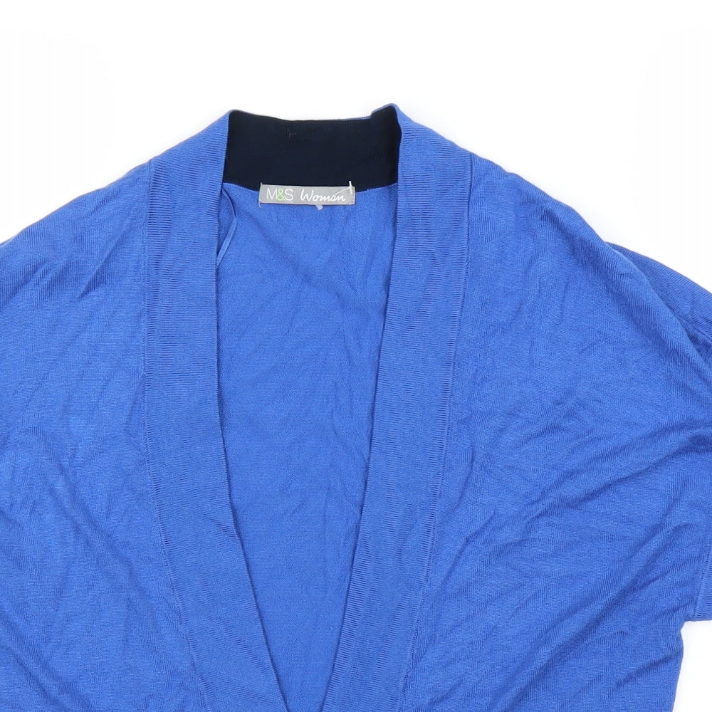 M&S Womens Blue   Cardigan Jumper Size M