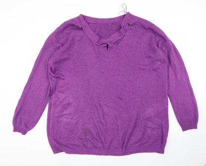 George Womens Purple   Pullover Jumper Size 16