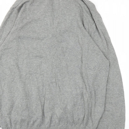 Mens UK Size L Blue Harbour Grey Pullover Sweatshirt