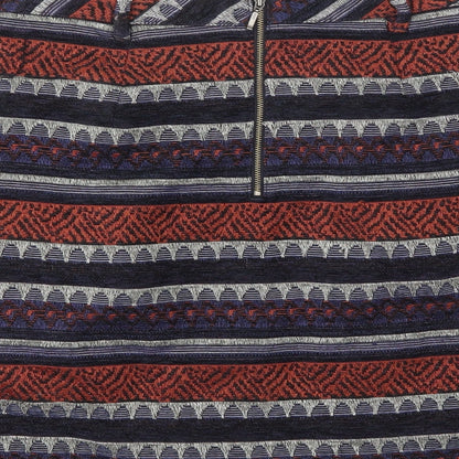 M&S Womens Blue Argyle/Diamond  A-Line Skirt Size 8