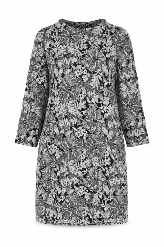 Tu Womens Grey Floral  A-Line  Size 10