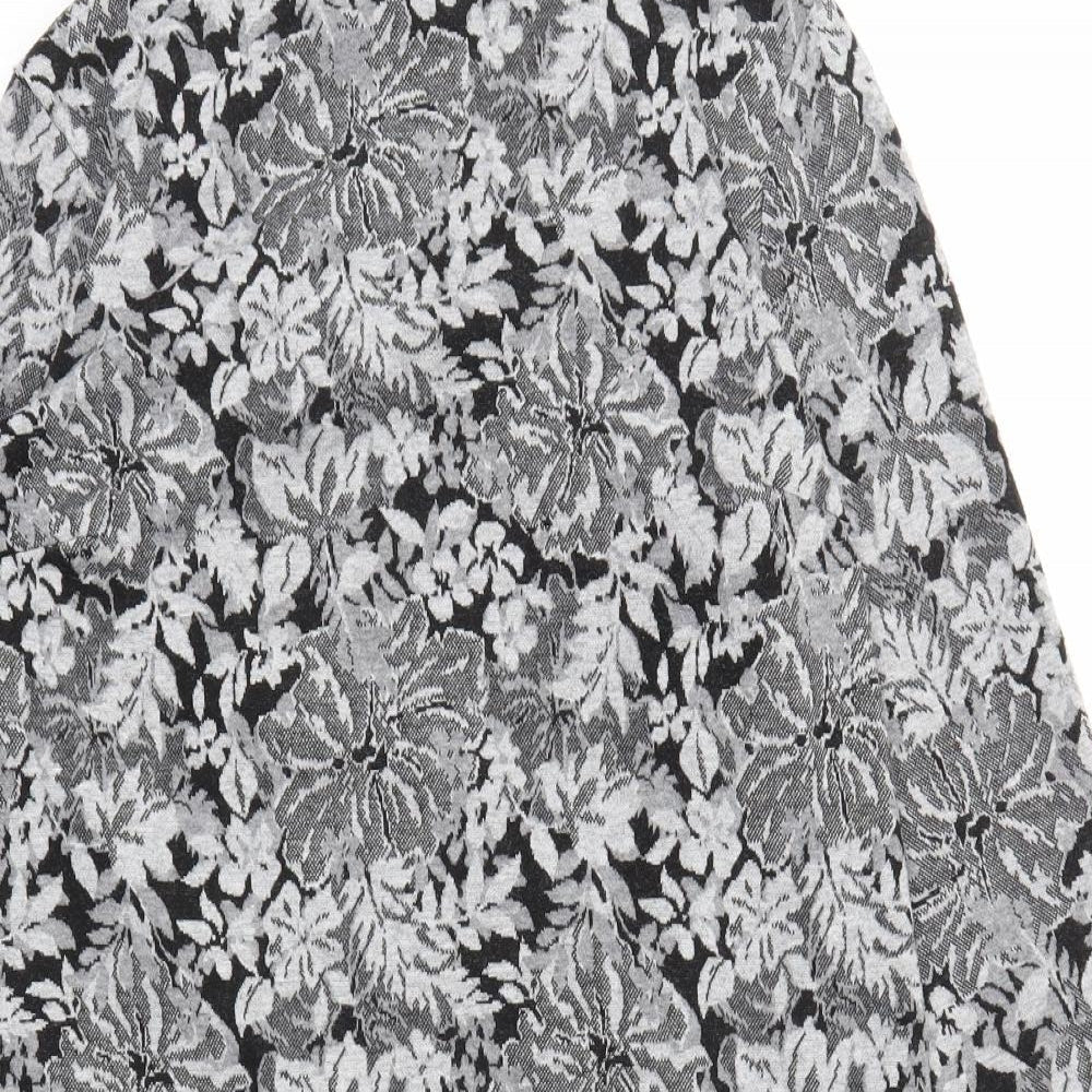 TU Womens Grey Floral  A-Line  Size 10