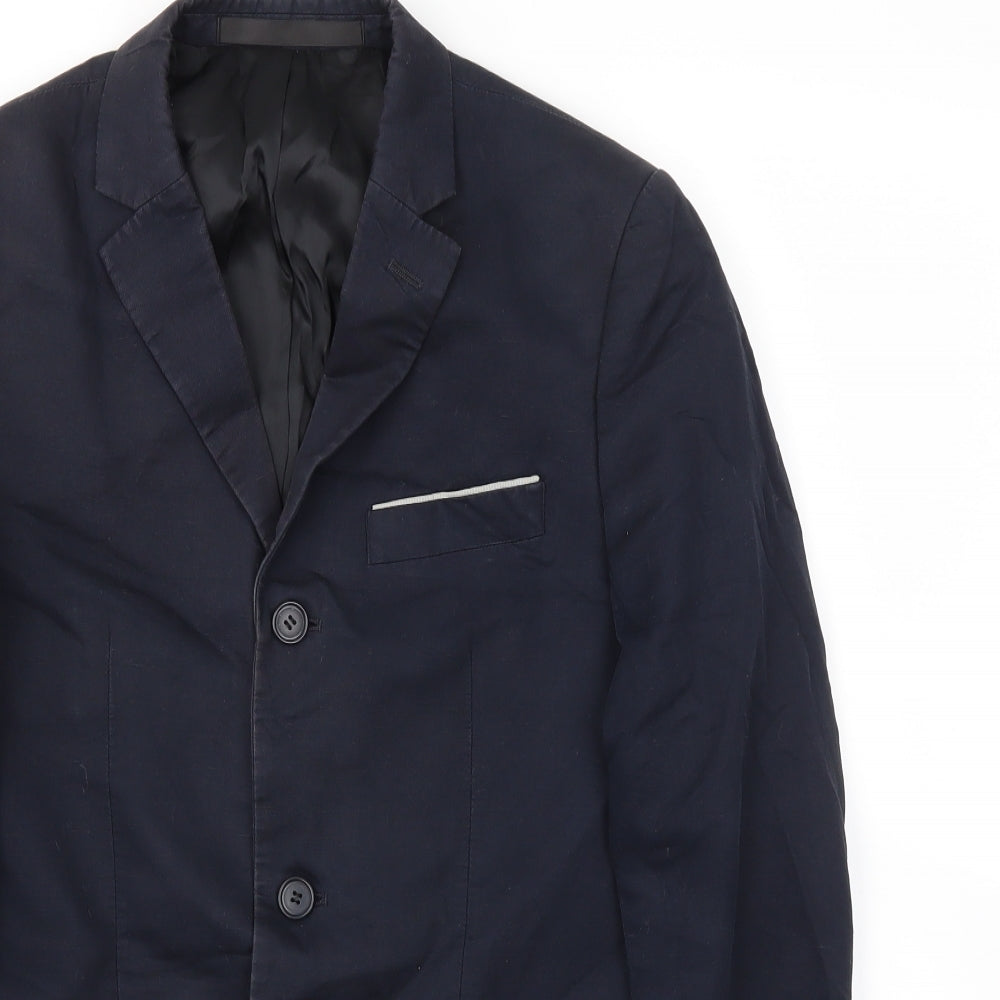 Mens UK Size 36 Topman Regular Blue Suit Jacket