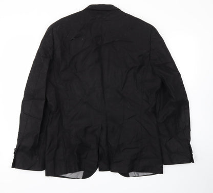 Mens UK Size 40 Butler and Webb Regular Black Suit Jacket