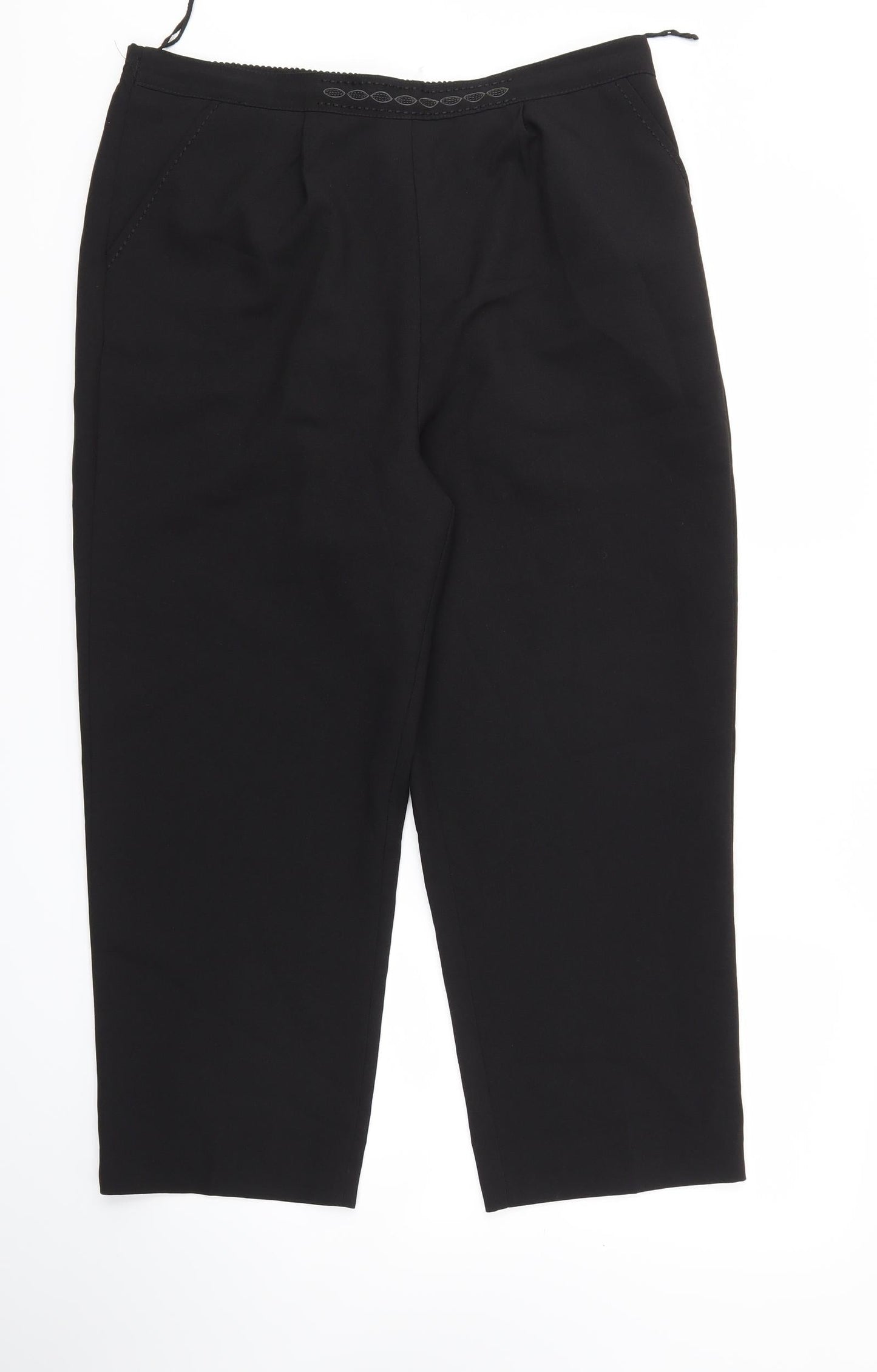 Womens UK Size 16 BM Regular Fit  Black Trousers
