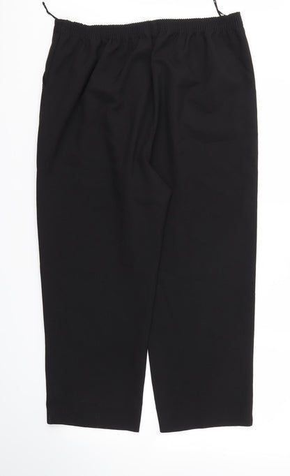 Womens UK Size 16 BM Regular Fit  Black Trousers