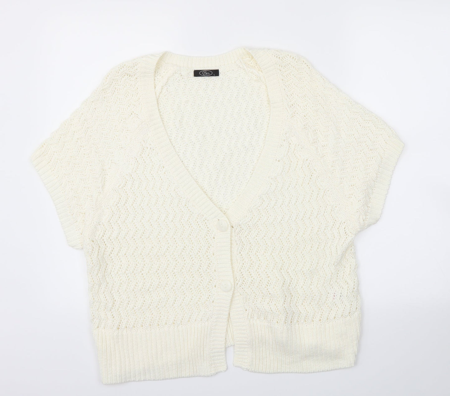 BM Womens Ivory   Cardigan Jumper Size L