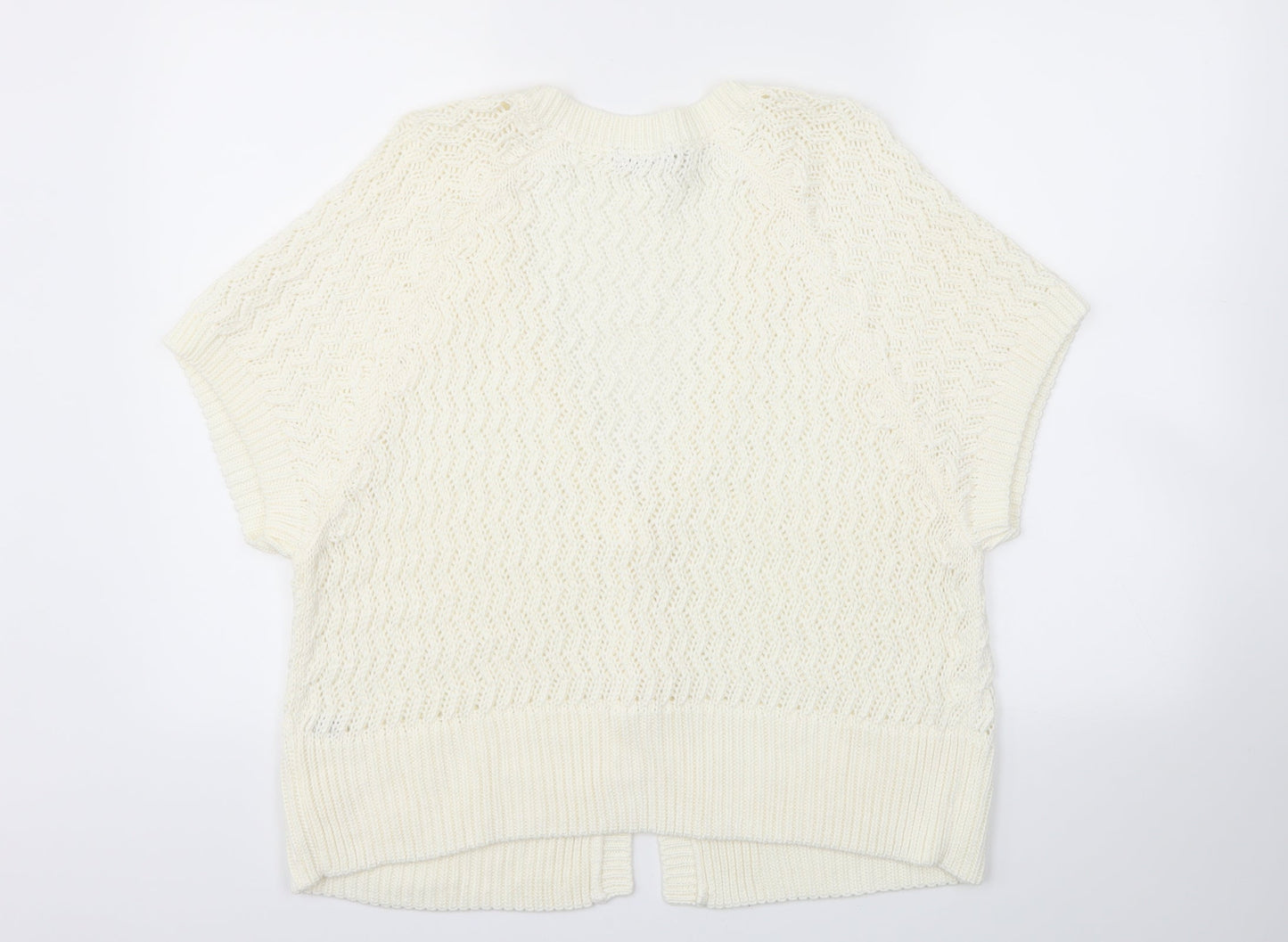 BM Womens Ivory   Cardigan Jumper Size L
