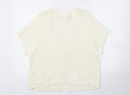 BM Womens Ivory   Cardigan Jumper Size L