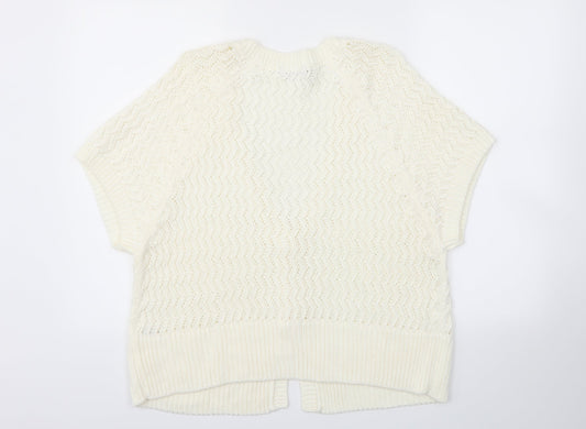 BM Womens Ivory   Cardigan Jumper Size L