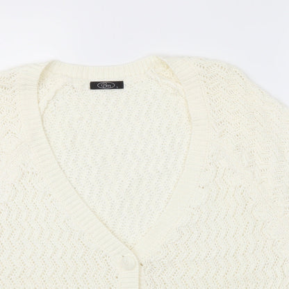 BM Womens Ivory   Cardigan Jumper Size L