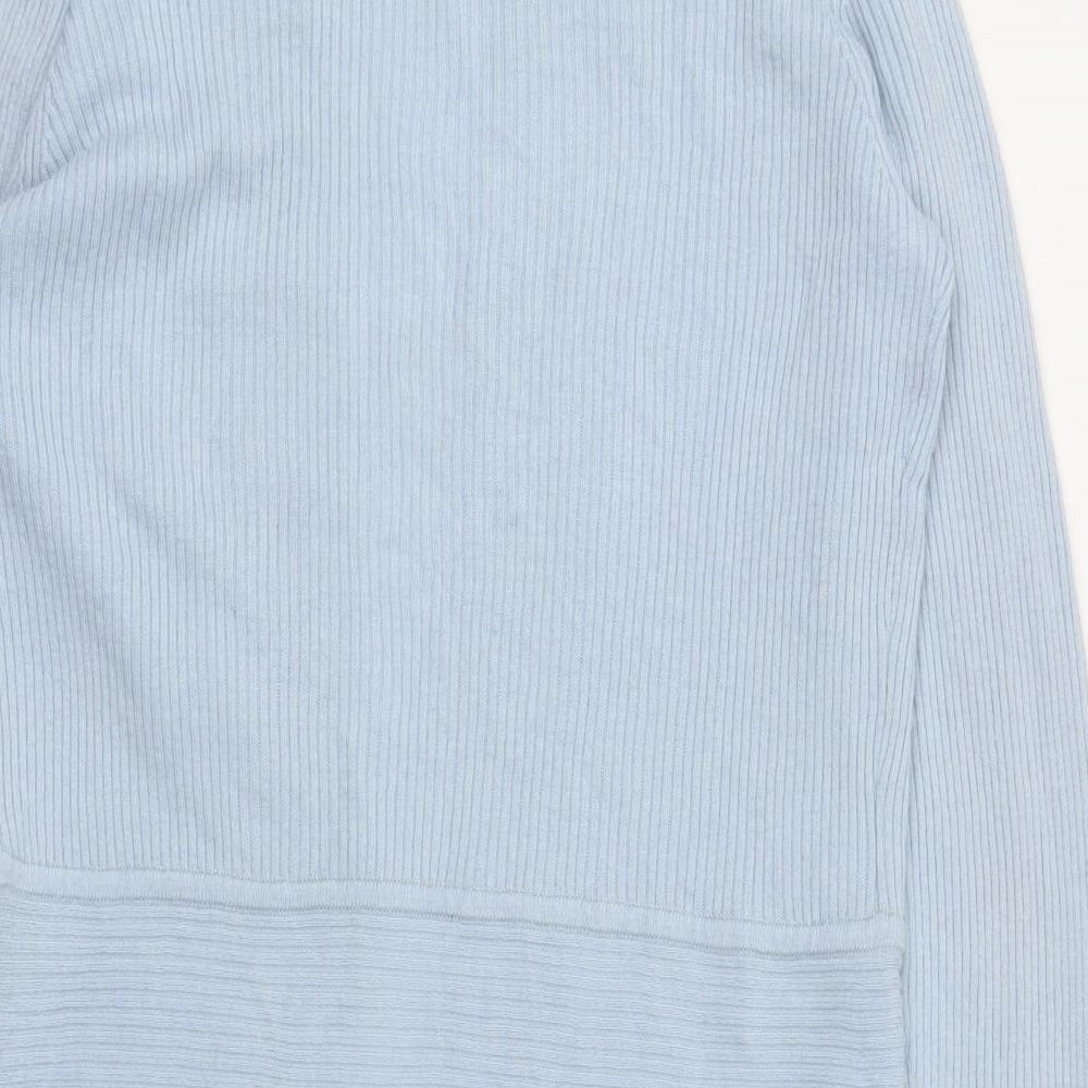 CC Womens Blue Houndstooth  Cardigan Jumper Size S